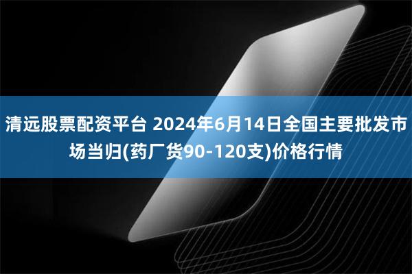 清远股票配资平台 2024年6月14日全国主要批发市场当归(药厂货90-120支)价格行情