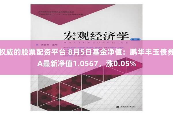 权威的股票配资平台 8月5日基金净值：鹏华丰玉债券A最新净值1.0567，涨0.05%