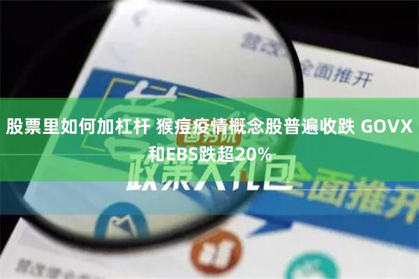 股票里如何加杠杆 猴痘疫情概念股普遍收跌 GOVX和EBS跌超20%