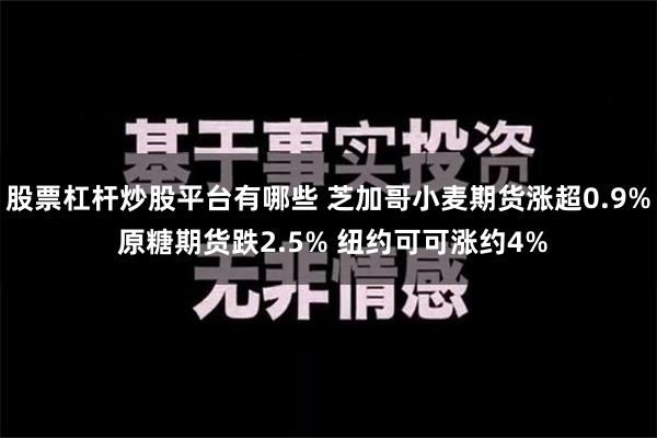 股票杠杆炒股平台有哪些 芝加哥小麦期货涨超0.9% 原糖期货跌2.5% 纽约可可涨约4%